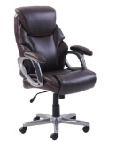 Serta Brown Bonded Leather Office Chair (New, Unopened Box)