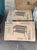 (2) Style Well Woven Coffee Tables Brown Finish