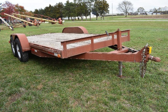 J-J-N Enterprises 16' bumper hitch flatbed trailer