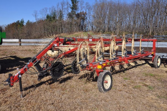 H&S BF12HC 12-wheel front fold high capacity hay rake