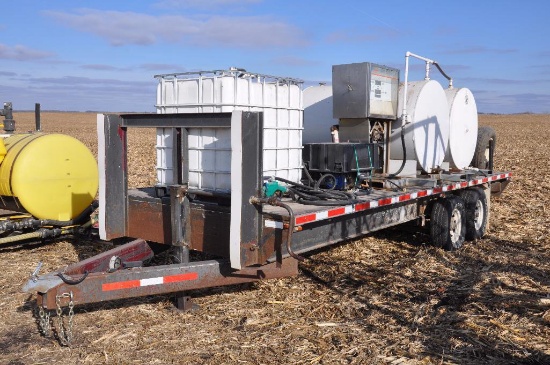 N&N 20' bumper hitch flatbed/fuel trailer