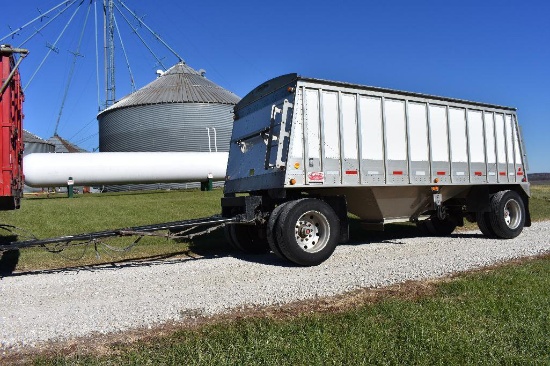 '98 Corn Husker 800 21' aluminum hopper bottom pup trailer