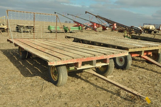 8' x 16' hayrack on JD 953 gear