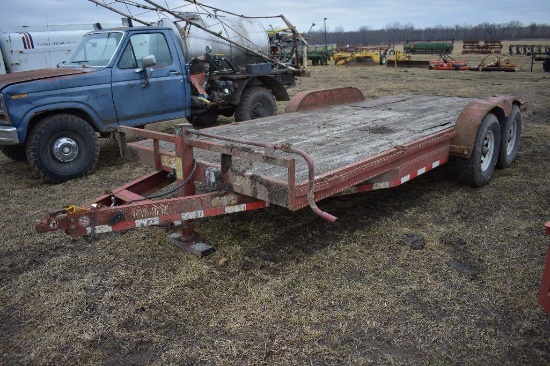 '04 Load-Trail 18' bumper hitch flatbed trailer