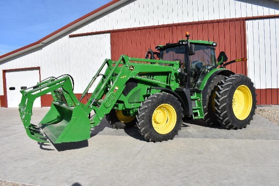 '15 JD 6150R MFWD tractor