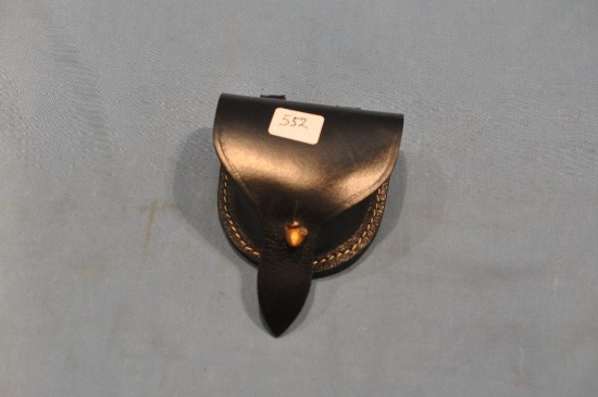 Ball and cap leather pouch