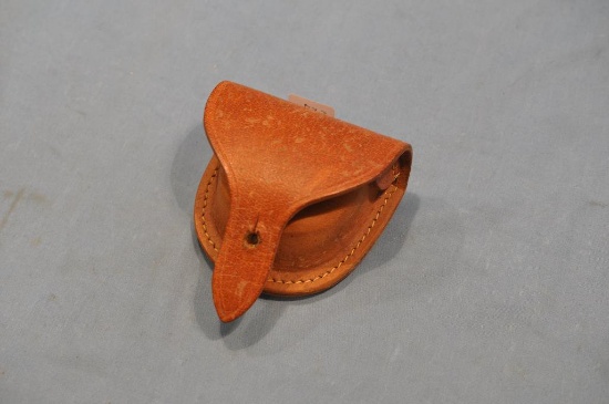 Ball and cap leather pouch