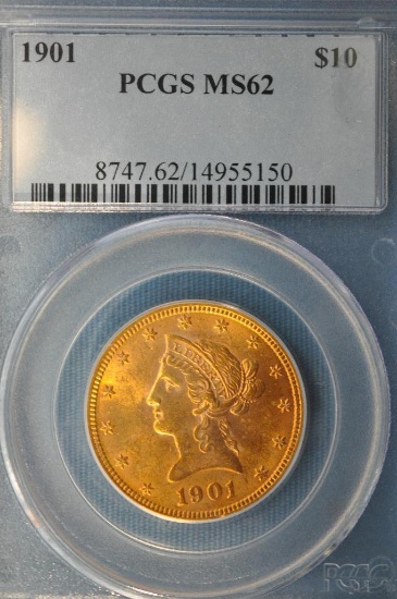 PCGS Graded 1901 Liberty Head $10 Gold