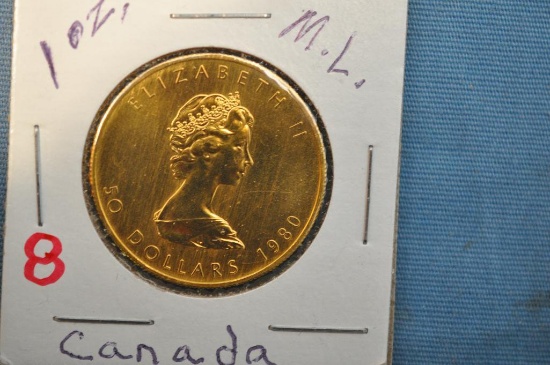 1980 Canada 1 oz Gold Maple Leaf