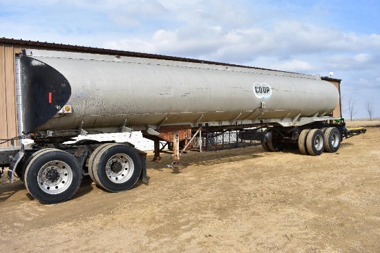 '64 Heil 8,700 gal. aluminum tanker trailer, 4-compartment