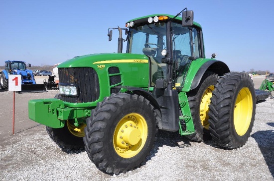 09 JD 7430 Premium MFWD tractor