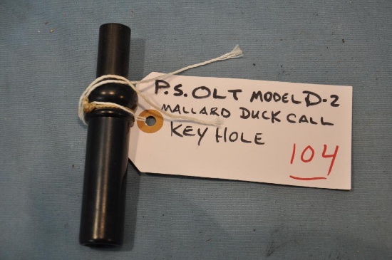 P.S. OLT MODEL D-2 KEY HOLE MALLARD DUCK CALL, HANDLING WEAR