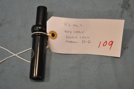 P.S. OLT MODEL D-2 KEY HOLE MALLARD DUCK CALL, HANDLING WEAR