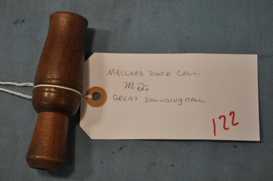 MALLARD DUCK CALL, WOODEN