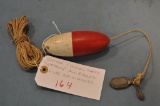VINTAGE FISHING WOODEN FLOAT