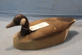 HERTERS SMALL WOODEN GOOSE DECOY, CRACK IN NECK