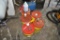 VARIOUS GAS CANS AND BUCKETS OF LUBRICANT IN VARIOUS QUANTITIES