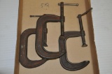 (3) ADJUSTABLE C-CLAMPS