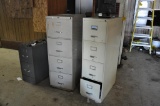 (3) metal folder file cabinets, locks have been removed