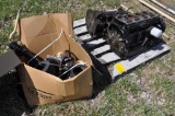 PALLET OF ENGINE AND ENGINE PARTS TO INCLUDE MERCRUISER ENGINE