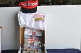 COLLECTION OF MAGS. T-SHIRTS AND NASCAR TOYS
