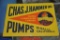 CHAZ. J. HAMMER INC. PUMP ADVERTISEMENT SIGN