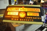 CYCLONE RED TAG FENCE AND PRODUCTS ADVERTISING LIGHT