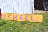 SHELL GAS STATION EMBOSSED DEALERSHIP SIGN