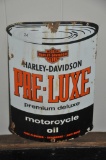 HARLEY DAVIDSON PRE-LUXE MOTORCYCLE OIL SIGN