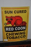 RED COON CHEWING TOBACCO SIGN