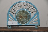 QUINCY 1928 VEHICLE LICENSE PLATE TOPPER