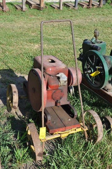 IHC 3.5 HP engine mounted on steel wheel truck