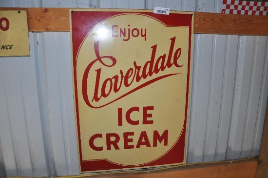 ENJOY CLOVERDALE ICE CREAM SIGN