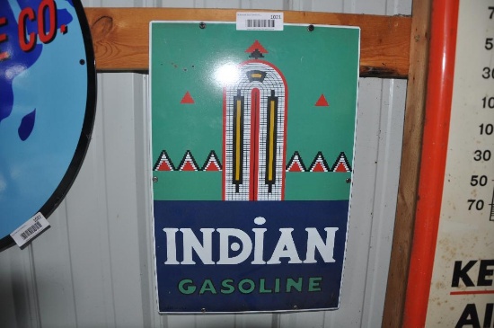INDIAN GASOLINE PUMP ADVERTISING SIGN