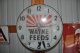 WAYNE FEEDS ADVERTISING CLOCK