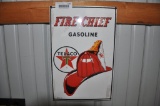 FIRE CHIEF GAS PUMP PLATE SIGN