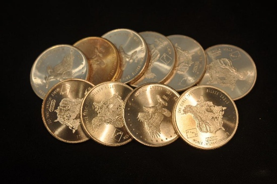 10 oz. silver bullion as pictured