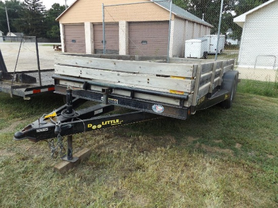 '10 DooLittle XT-8418 18' bumper hitch flatbed trailer