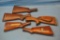 (5) OLDER WOODEN GUN STOCKS AS PICTURERD
