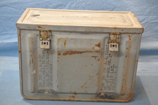 13" TALL X 18" LONG METAL AMMO BOX WITH VENT LID