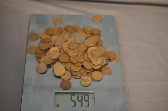 549 GRAMS OF LINCOLN WHEAT CENTS