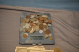 677 GRAMS OF FOREIGN TOKENS & MONEY