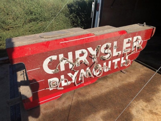RARE CHRYSLER PLYMOUTH SIGN