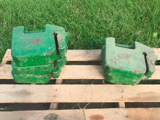 JD front suitcase weights for compact tractor