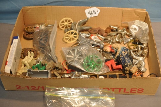 LOT BOX OF MISC. DRIVERS AND TOY PARTS