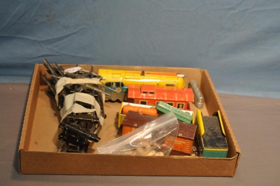 VARIOUS TOY TRAINS AND PARTS
