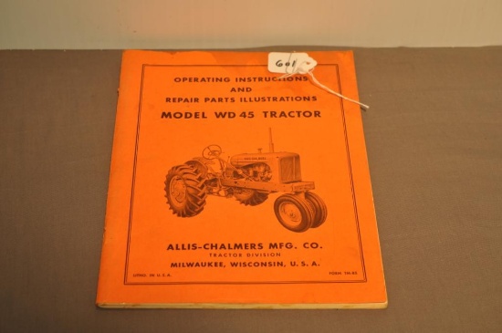 ALLIS-CHALMERS MODEL WD-45 TRACTOR MANUAL