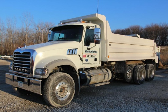 2014 Mack GU713 Granite tandem axle dump truck
