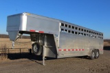 2013 EBY Maverick 7' x 24' alum. gooseneck livestock trailer