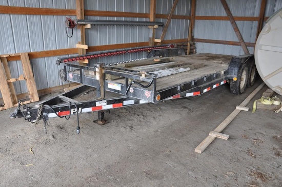 2009 PJ 20' bumper hitch flatbed trailer